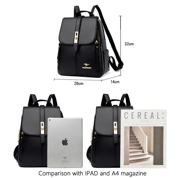 Luxury Women’s Leather Backpack - Image 3